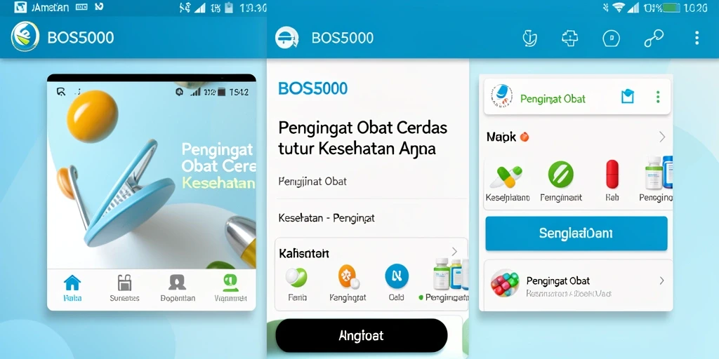 Antarmuka BOS5000 yang sederhana dan informatif sebagai pengingat obat.