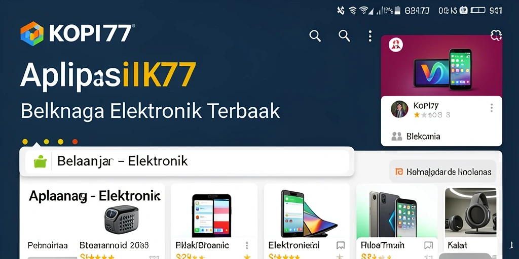 Antarmuka pengguna KOPI77 yang menarik untuk belanja elektronik.