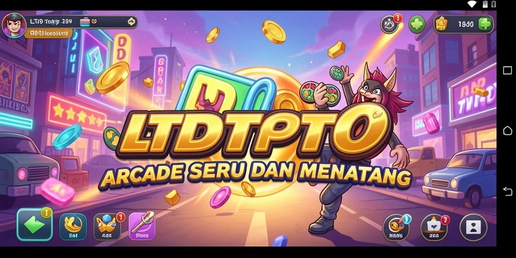 Tampilan antarmuka LTDTOTO yang dinamis dan penuh warna.