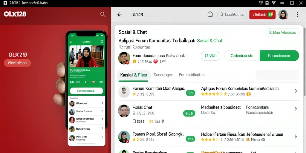 Tampilan antarmuka pengguna OLX128 yang intuitif dan menarik.